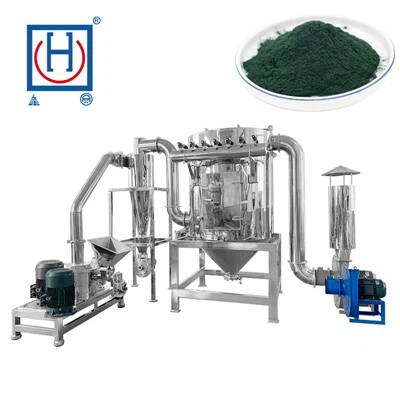 Spirulina-poeder dat verstuivermachine maakt