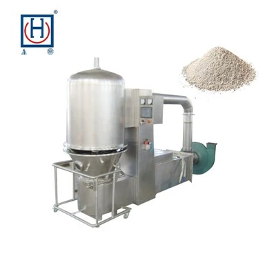 Gefluïdiseerd beddrogend granulator voor droogbare deeltjes